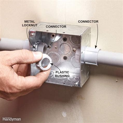 adding metal flex junction box|metal conduit run into pvc box.